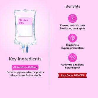 Skin Glow Max - Glutathione 1200mg IV Drip