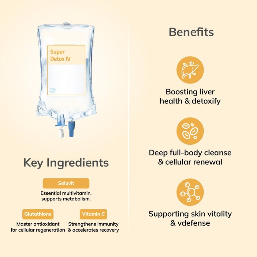 Book Buy 1 get 1 Super Detox IV Drip in UAE with myAster Book Buy 1 get 1 Super Detox IV Drip in UAE with myAster